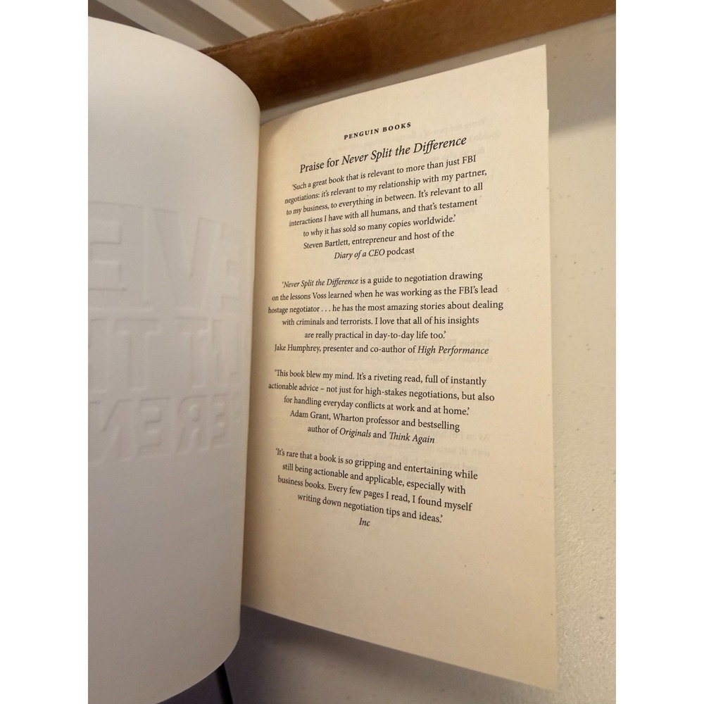 Never Split the Difference Paperback By Chris Voss 9 Copies New Lot of Books - Picture 5 of 7